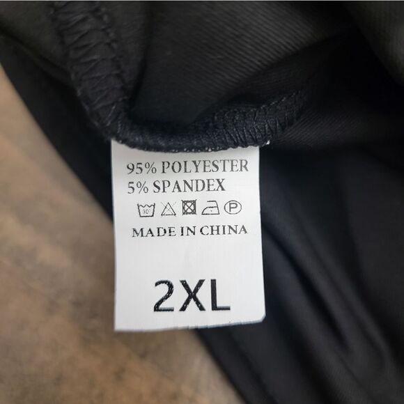 Bodysuit Short Sleeve Off Shoulder Square Neck Solid Black Stretch Plus Size 2XL - Picture 4 of 4